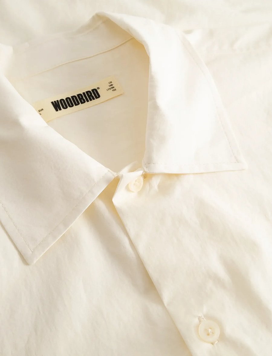 Woodbird - WBBanks Sign Shirt - kortærmede skjorter - off white - 5
