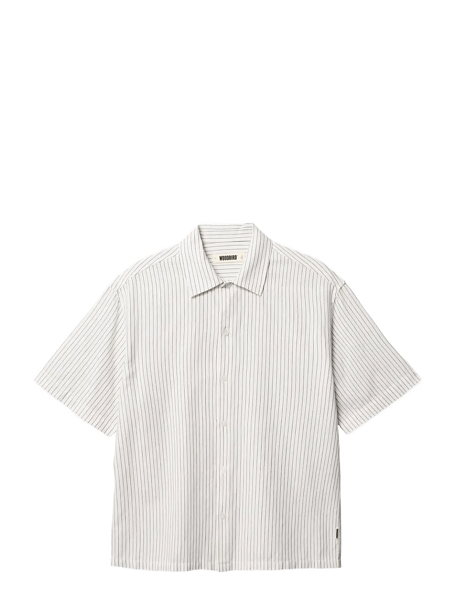 Woodbird - WBWang Tai Stripe Shirt - white stripe - 1