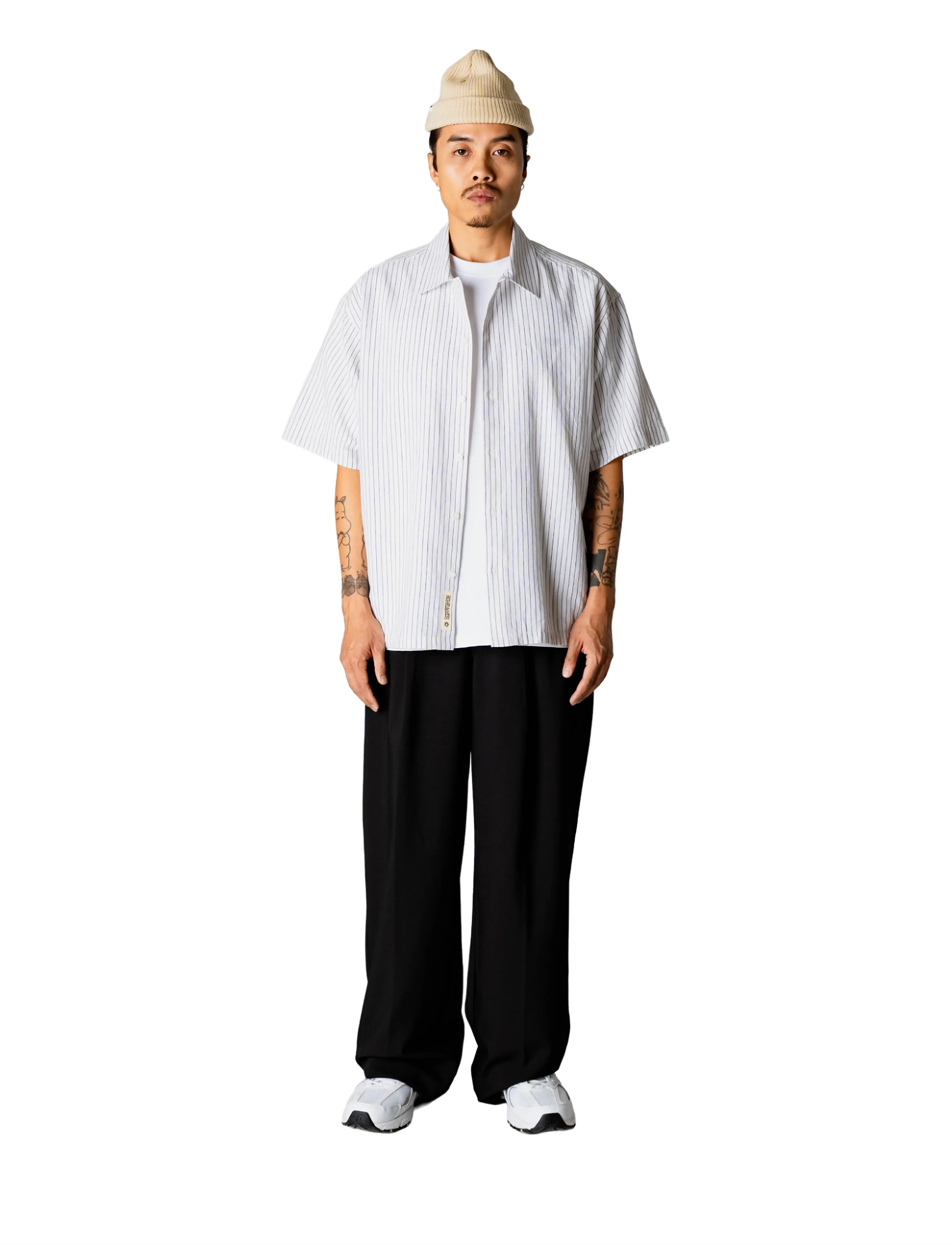 Woodbird WBWang Tai Stripe Shirt - Gestreifte Hemden - WHITE STRIPE / white