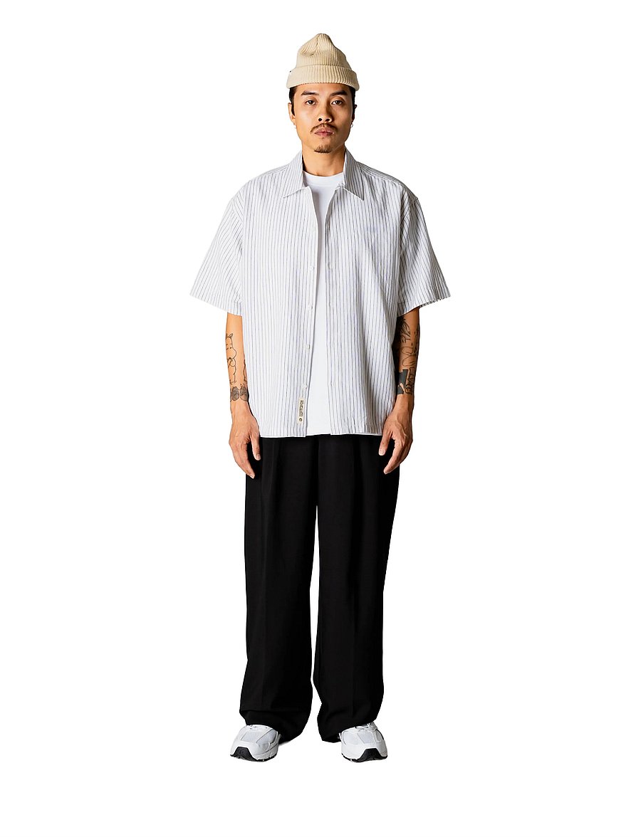 Woodbird - WBWang Tai Stripe Shirt - white stripe - 0