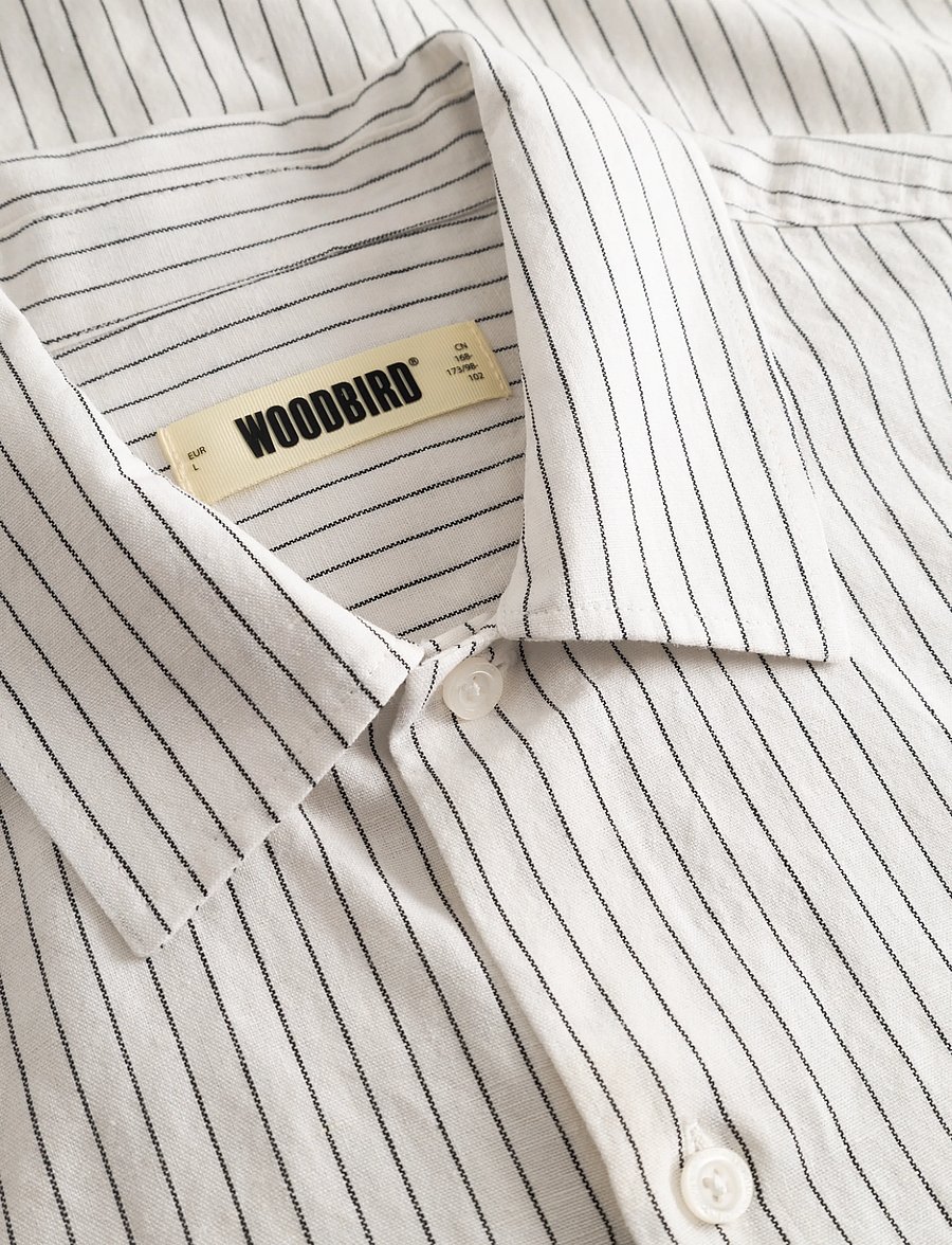 Woodbird - WBWang Tai Stripe Shirt - white stripe - 5