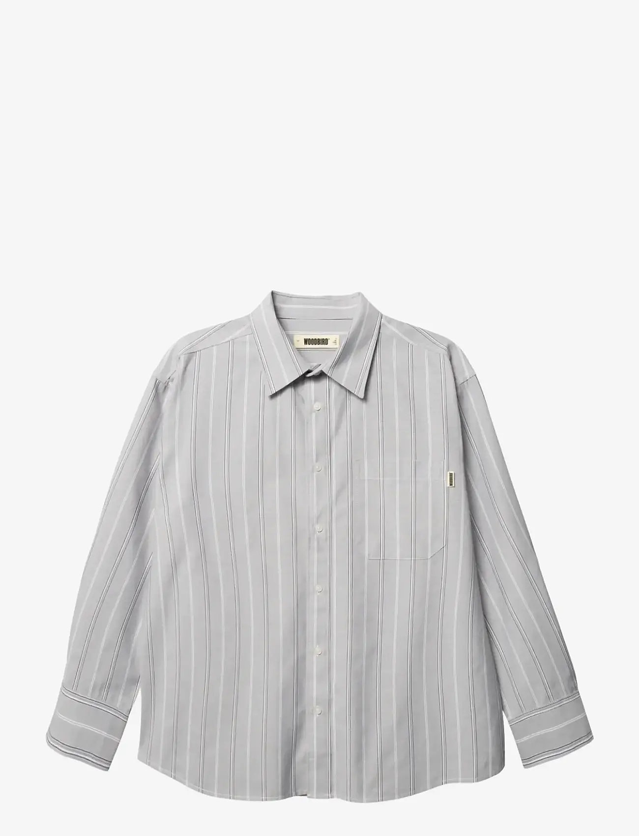 Woodbird - WBBuzo Big Stripe Shirt - casual skjorter - grey stripe - 1