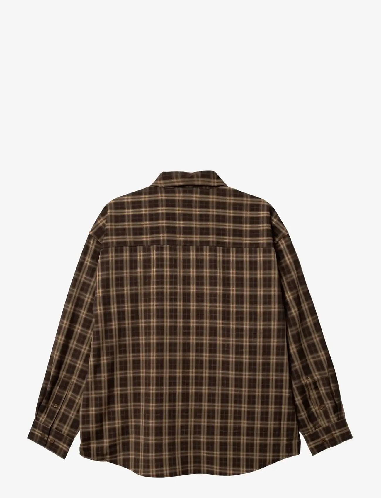 Woodbird - WBJong Dobby Check Shirt - checkered shirts - dark brown - 2