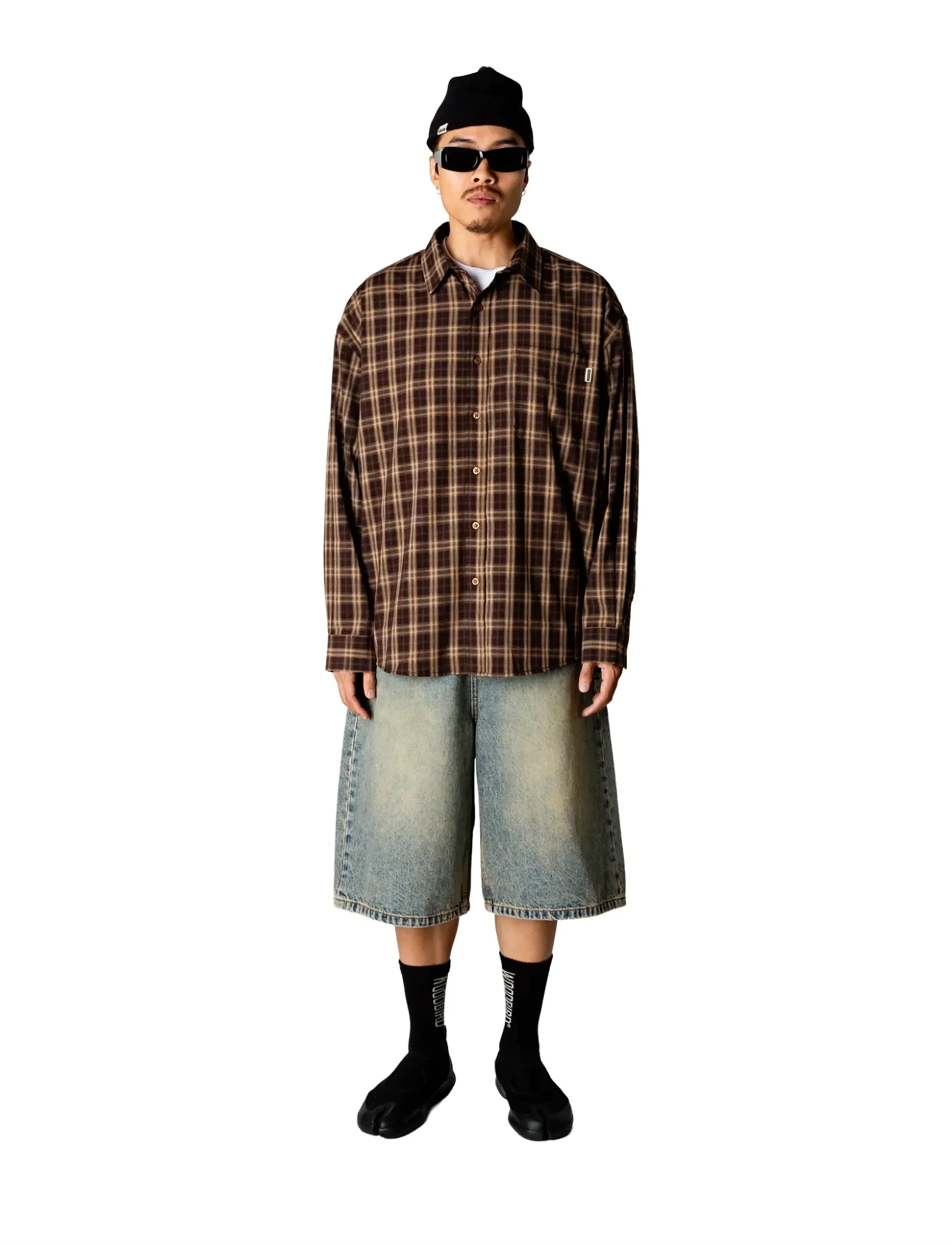 Woodbird WBJong Dobby Check Shirt - Karierte Hemden - DARK BROWN / brown
