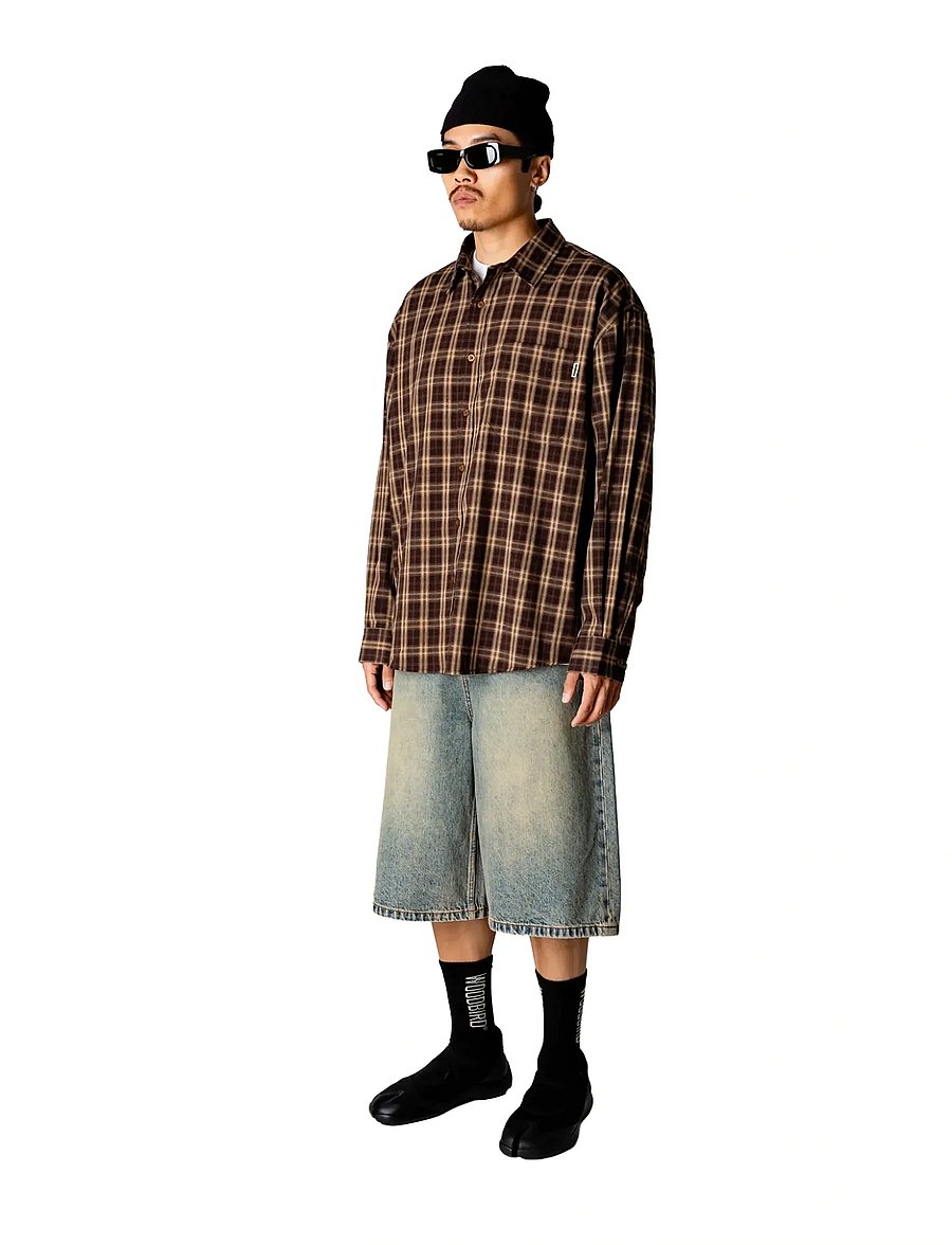 Woodbird - WBJong Dobby Check Shirt - karierte hemden - dark brown - 3