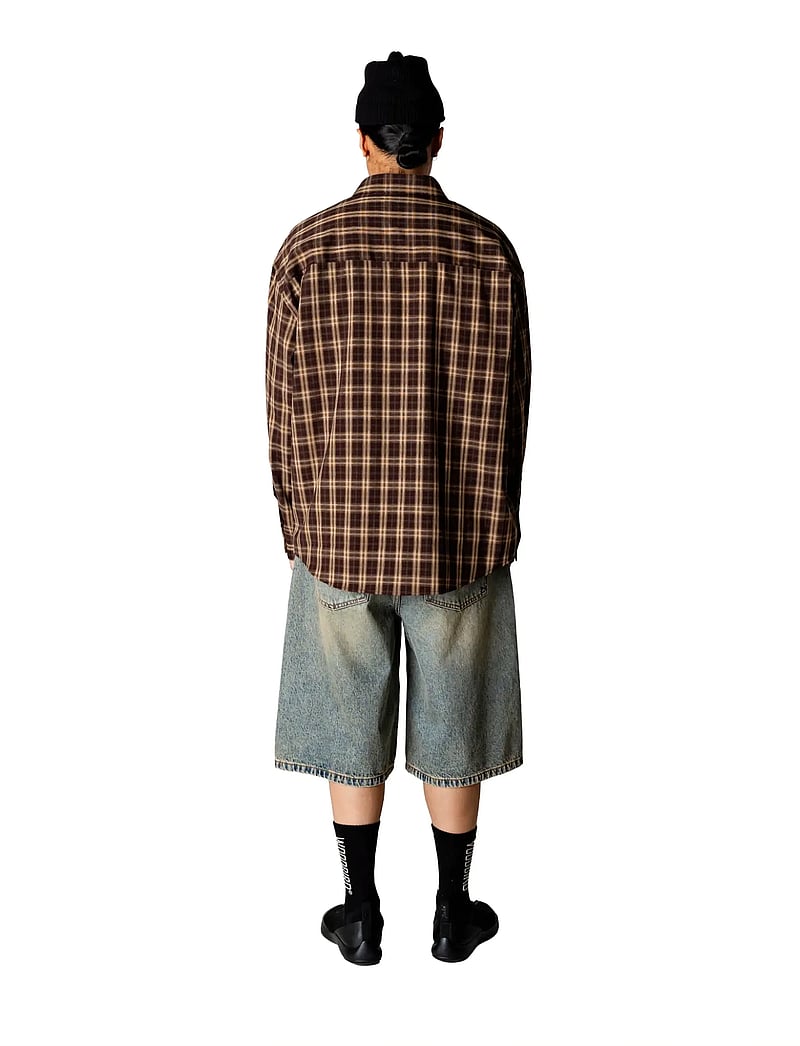 Woodbird - WBJong Dobby Check Shirt - ruudulised särgid - dark brown - 4