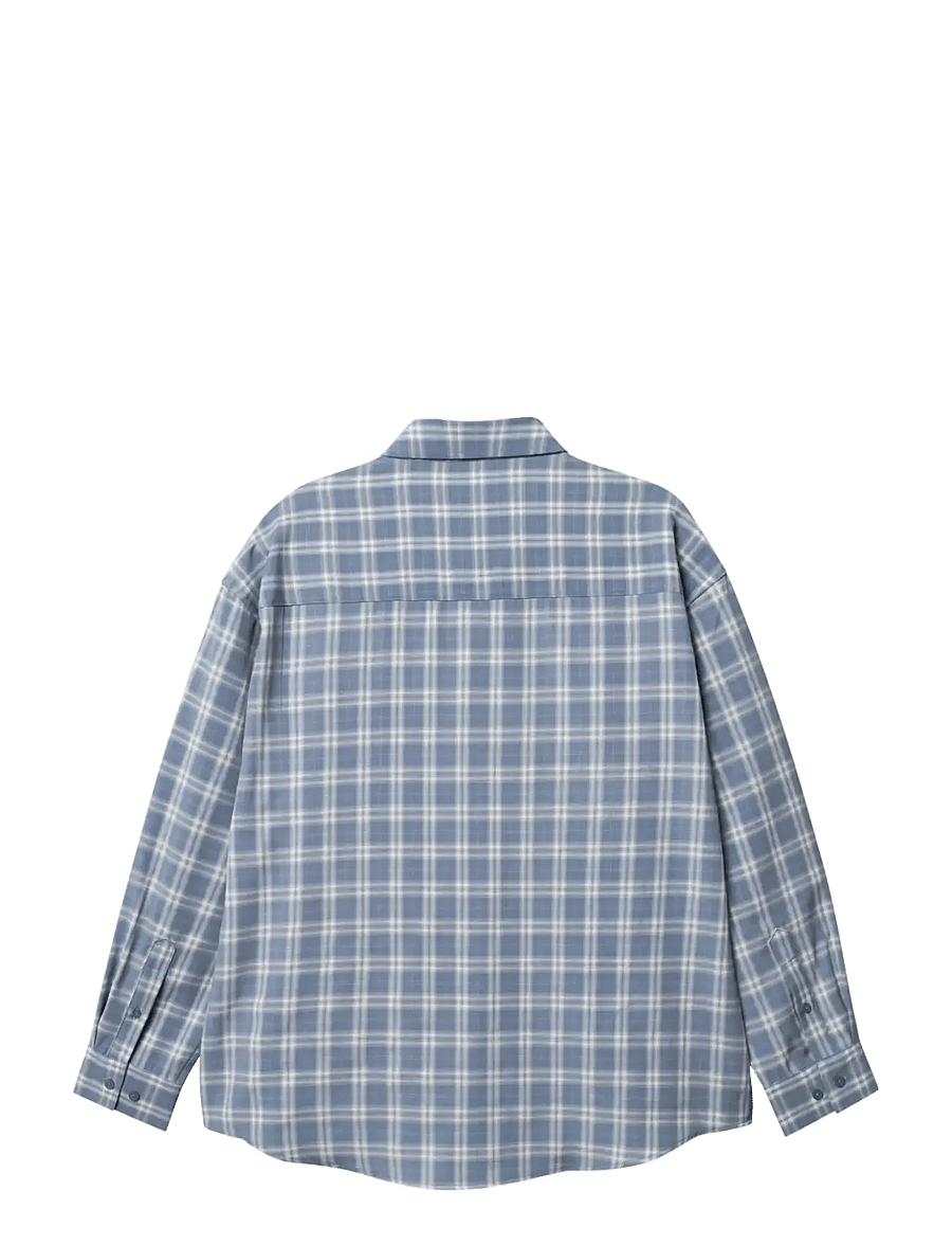 Woodbird - WBJong Dobby Check Shirt - ruudulised särgid - light blue - 2