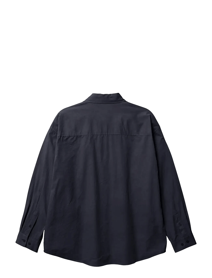 Woodbird - WBJong Washed Shirt - vabaajasärgid - navy - 2