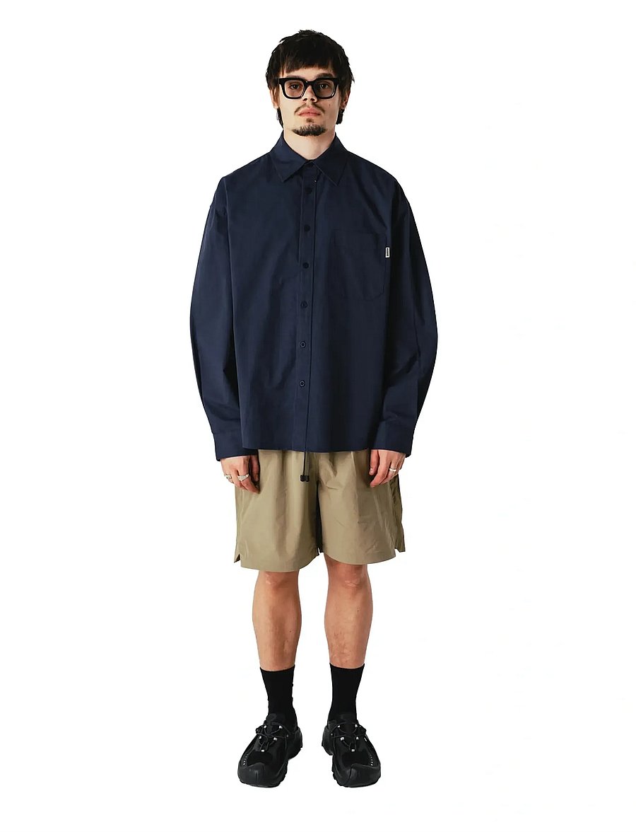 Woodbird - WBJong Washed Shirt - vabaajasärgid - navy - 0