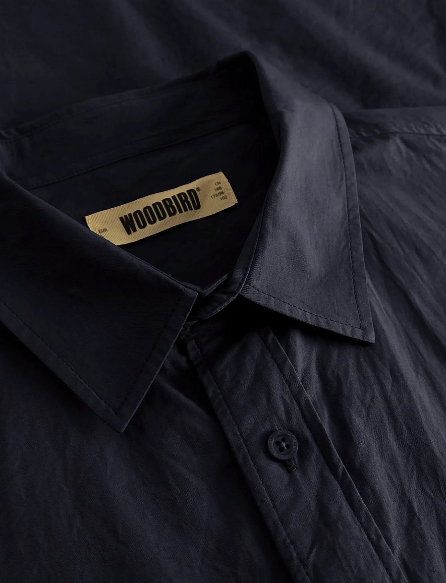 Woodbird - WBJong Washed Shirt - vabaajasärgid - navy - 5