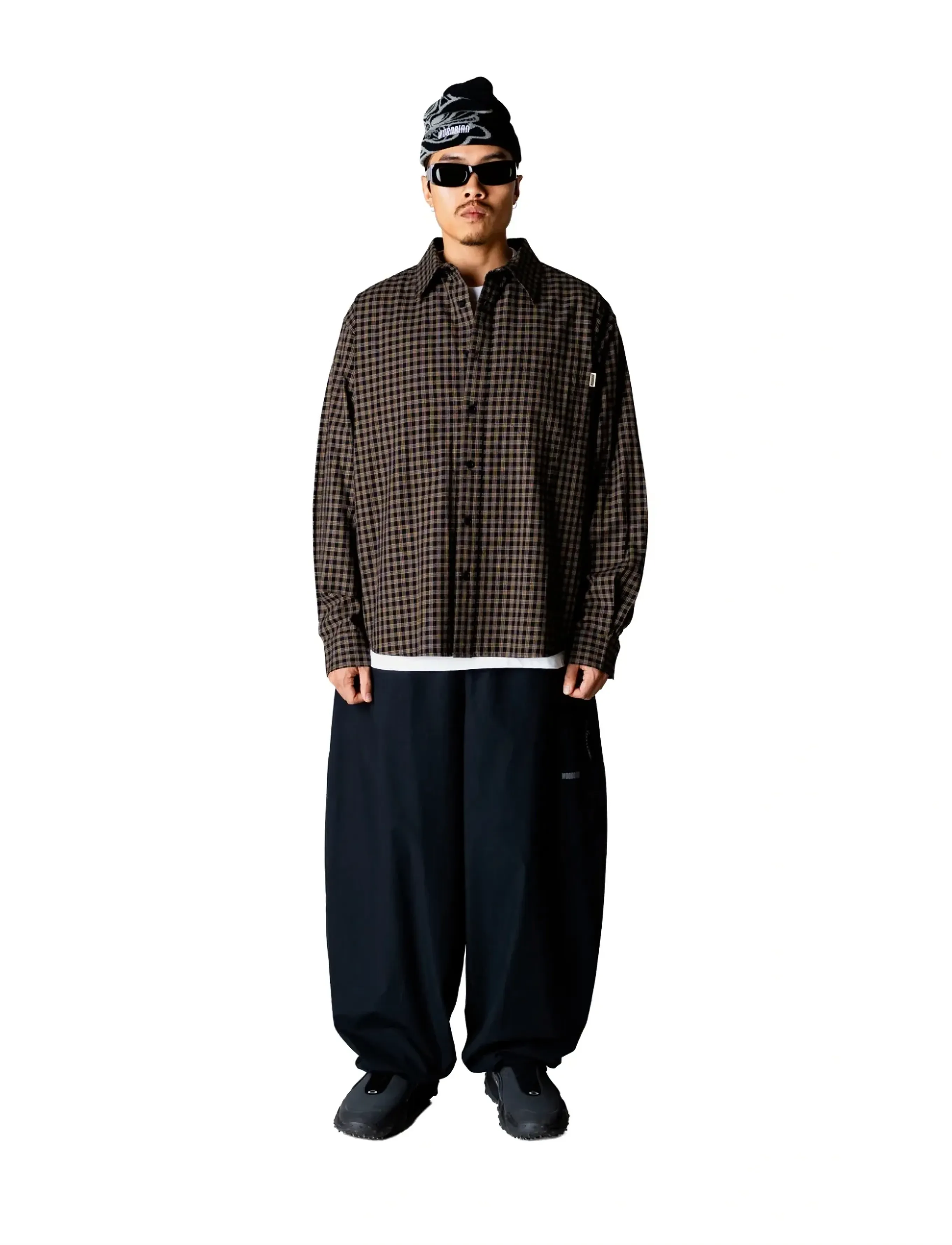 Woodbird WBBuzo Hang Check Shirt - Karierte Hemden - BLACK CHECK / brown