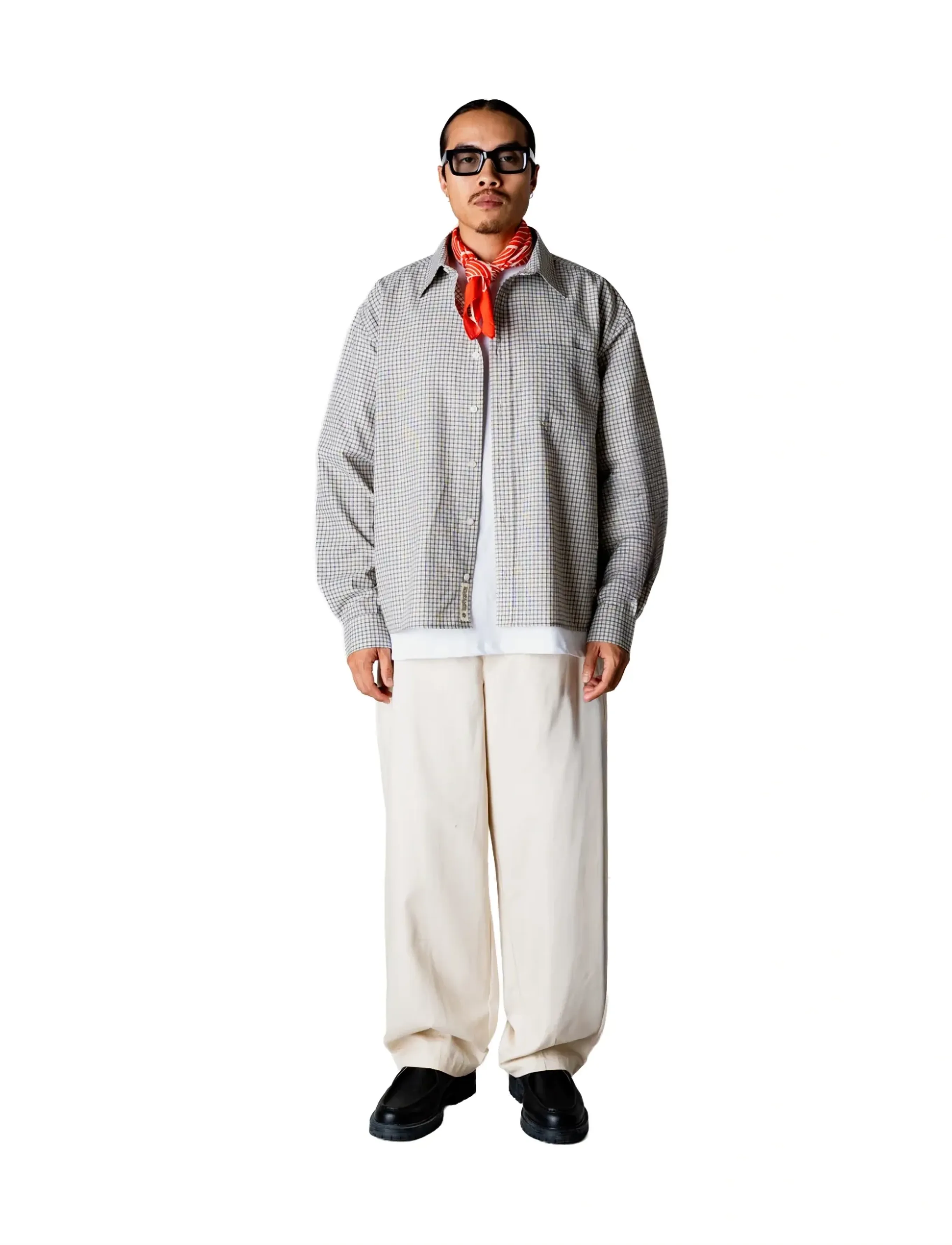 Woodbird WBBuzo Check Shirt - Karierte Hemden - OFF WHITE CHECK / cream