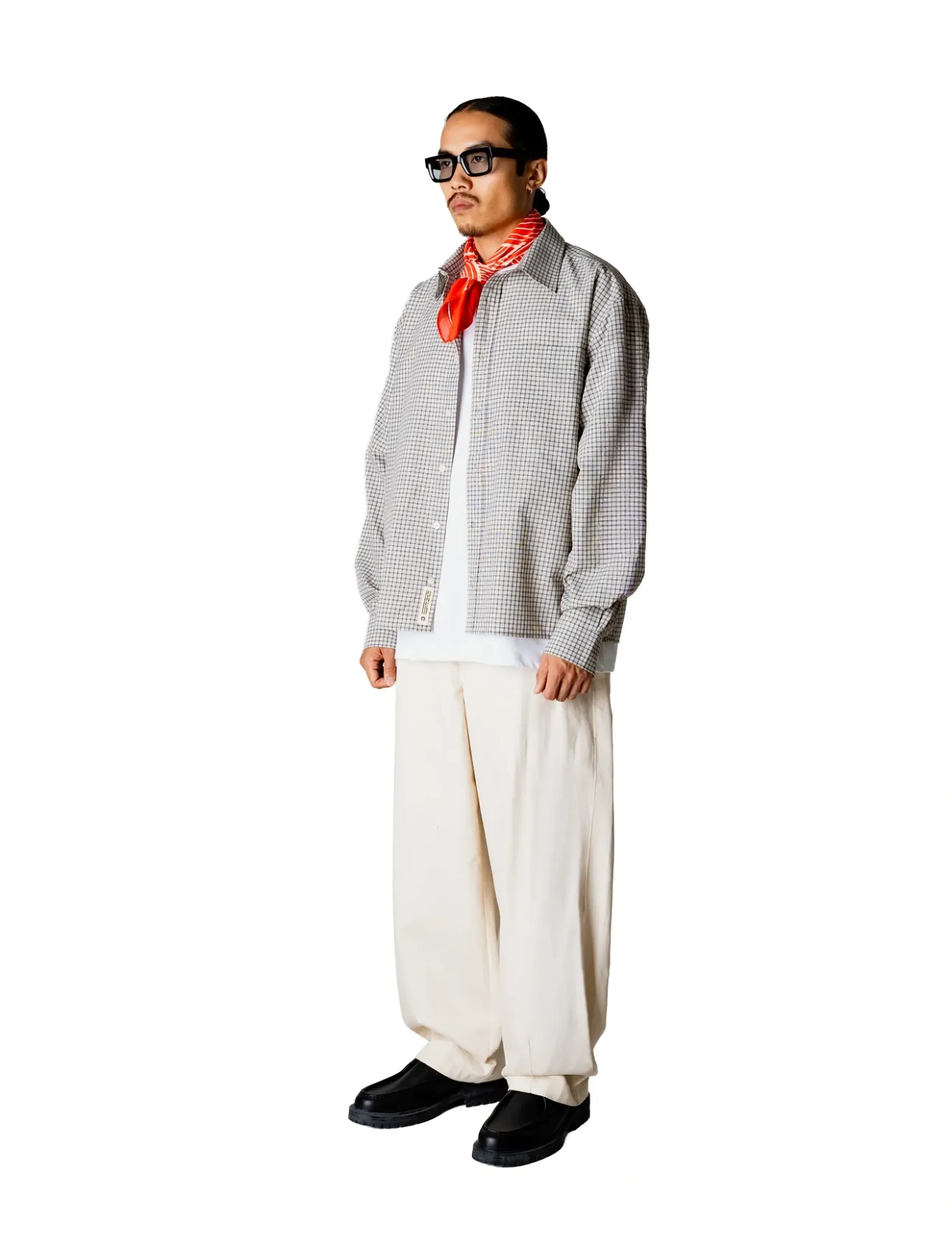 Woodbird - WBBuzo Check Shirt - off white check - 3