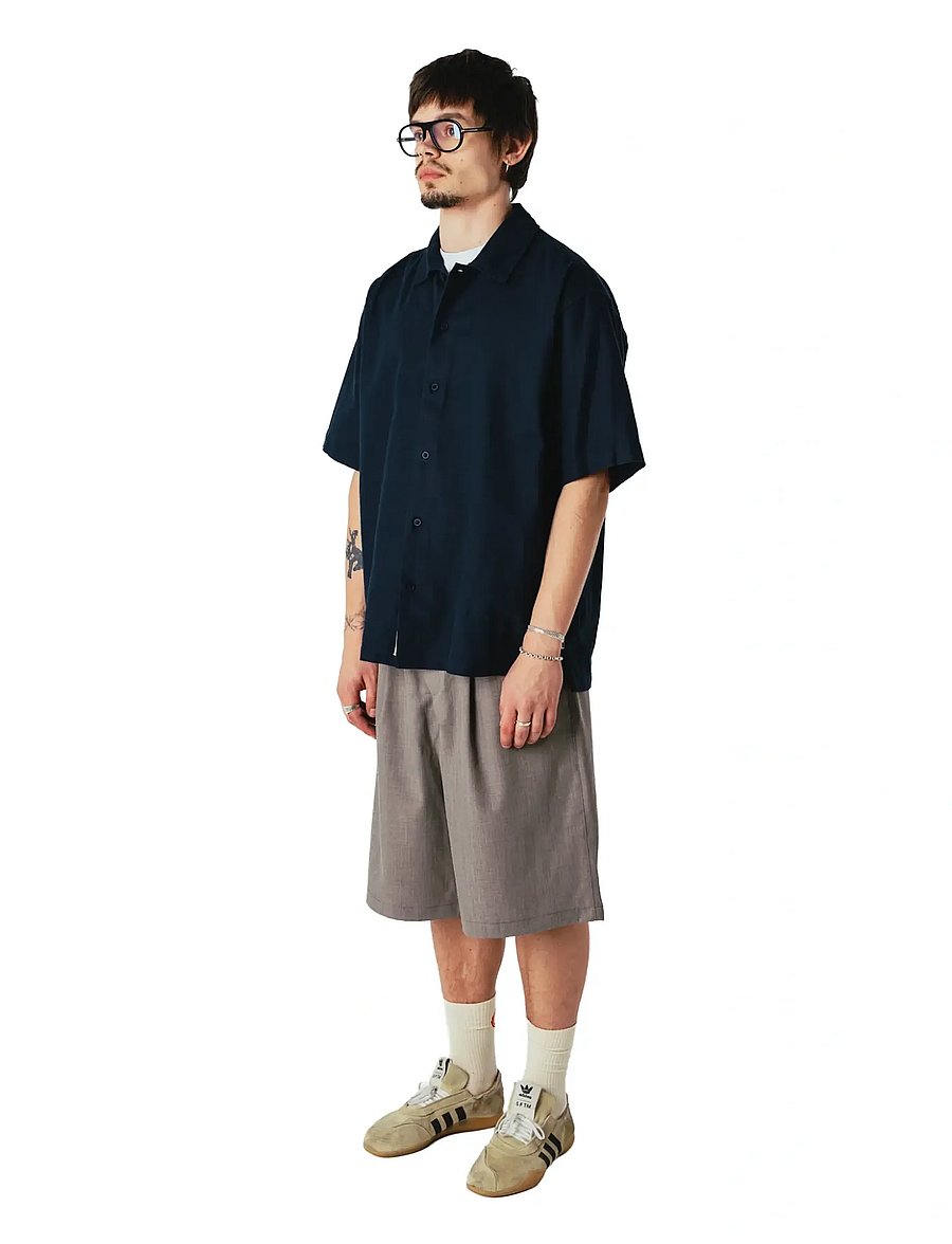 Woodbird - WBBanks Linen Shirt - linneskjortor - navy - 3