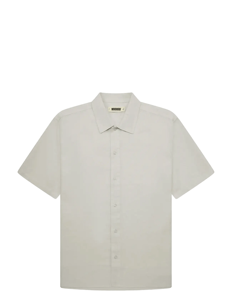 Woodbird - WBBanks Linen Shirt - leinenhemden - stone - 0