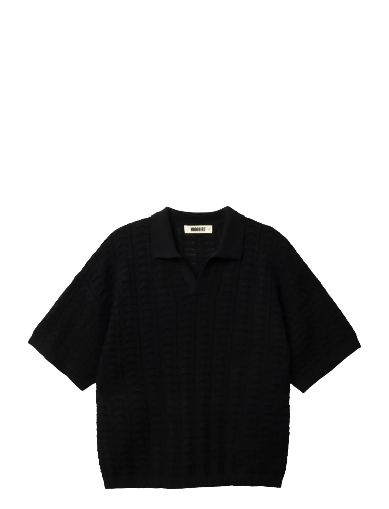 WOODBIRD Wbshimo Wave Polo Schwarz - M - Herren
