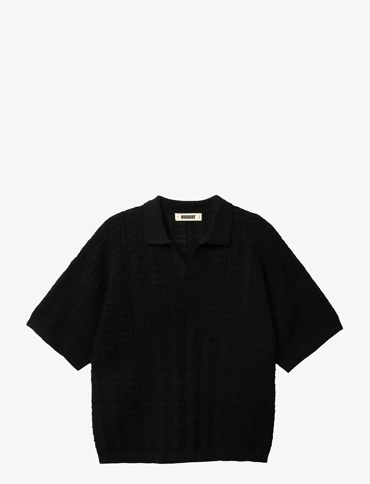 Woodbird - WBShimo Wave Polo - kootud polosärgid - black - 1