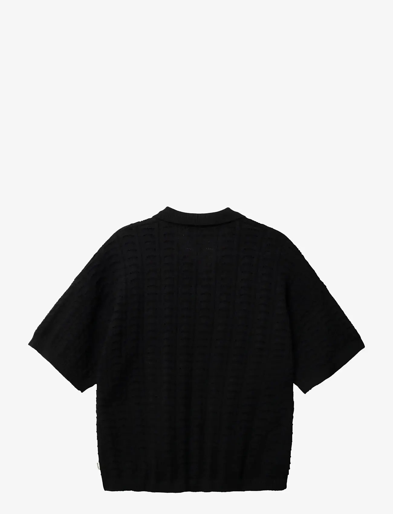 Woodbird - WBShimo Wave Polo - kootud polosärgid - black - 2