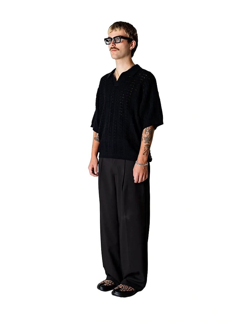 Woodbird - WBShimo Wave Polo - kootud polosärgid - black - 3