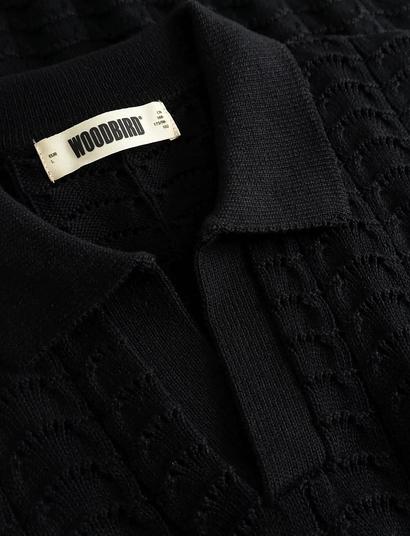 Woodbird - WBShimo Wave Polo - kootud polosärgid - black - 5