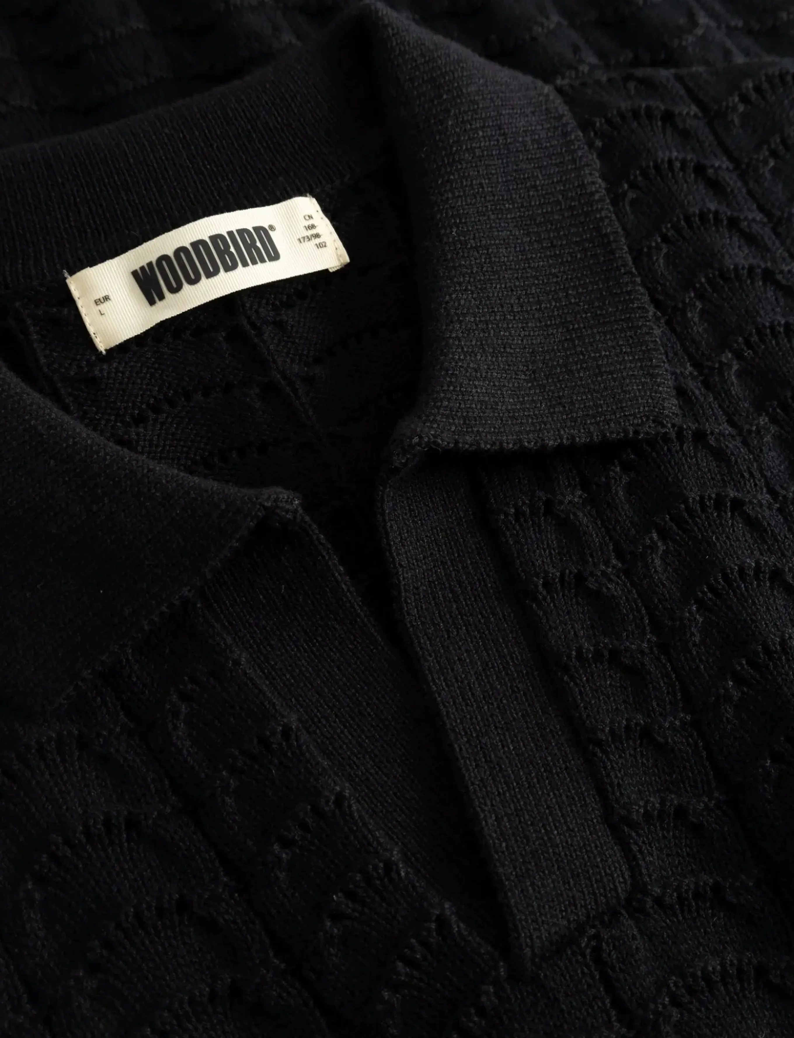 Woodbird - WBShimo Wave Polo - prjónaðir pólóbolir - black - 5