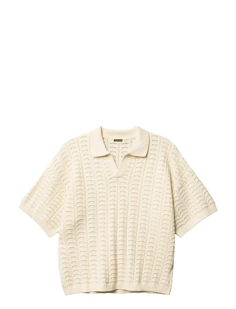 Woodbird - WBShimo Wave Polo - stickade pikéer - off white - 1