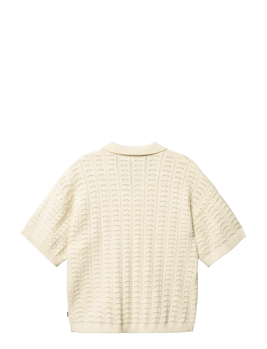 Woodbird - WBShimo Wave Polo - langärmlige strick-polohemden - off white - 2