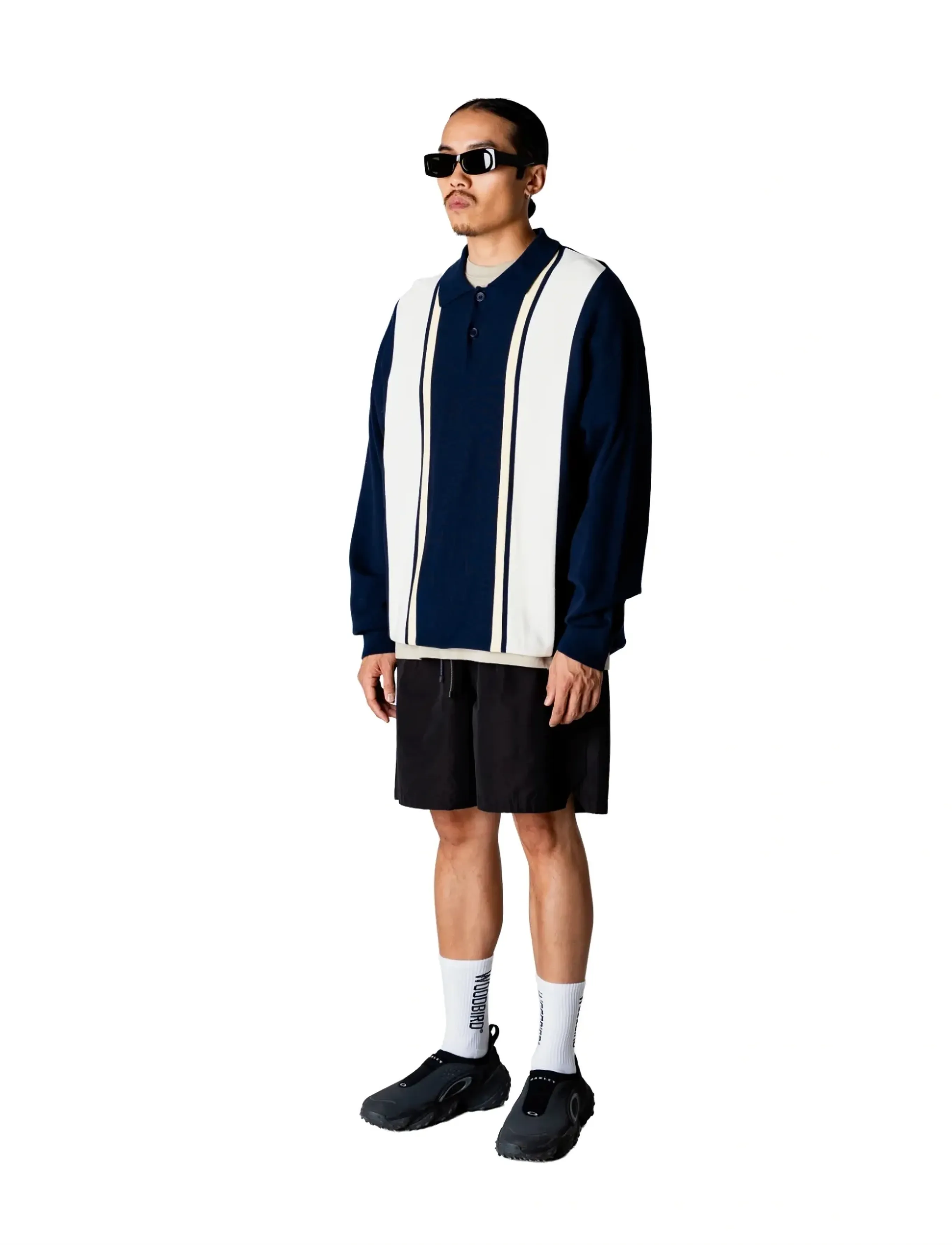 Woodbird - WBDom Gran Polo - long-sleeved knitted polos - dark navy - 3