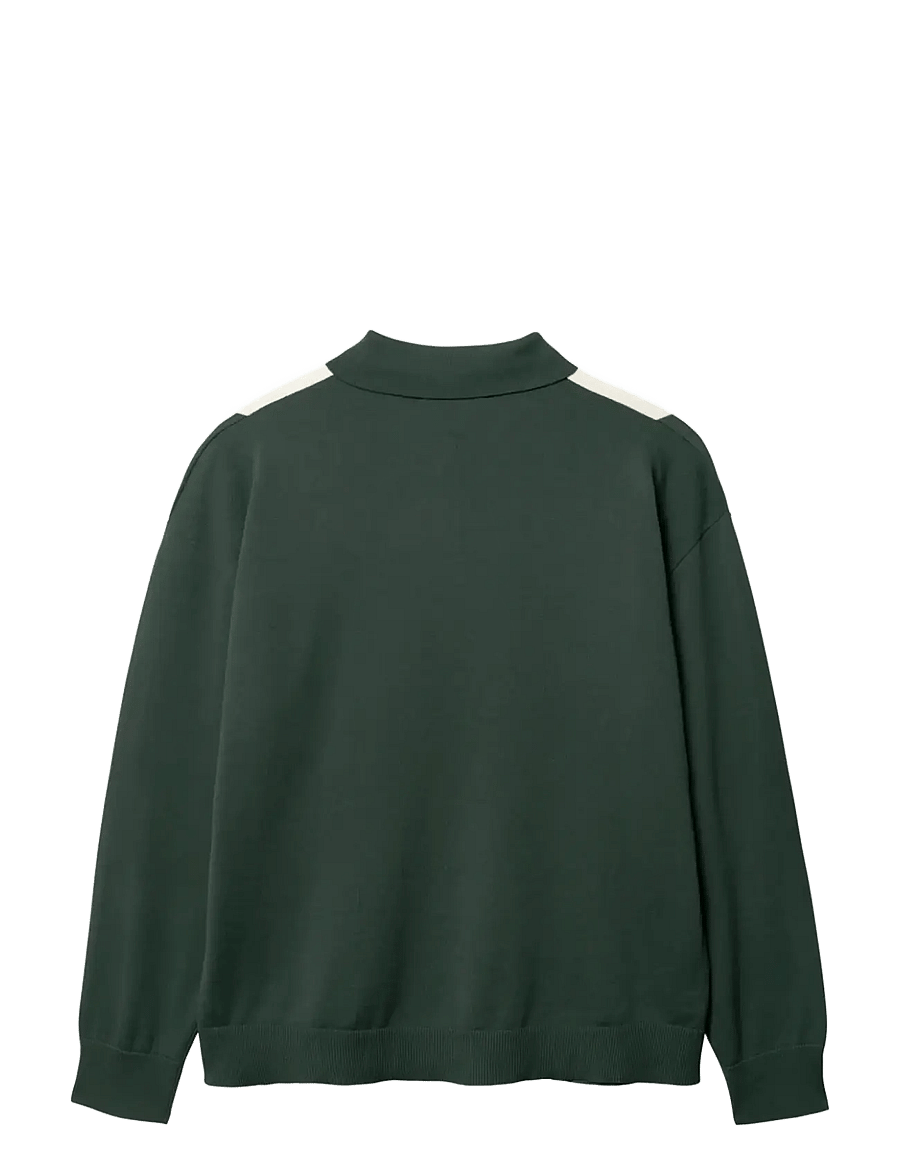 Woodbird - WBDom Gran Polo - langärmelige gestrickte polohemden - pine green - 2