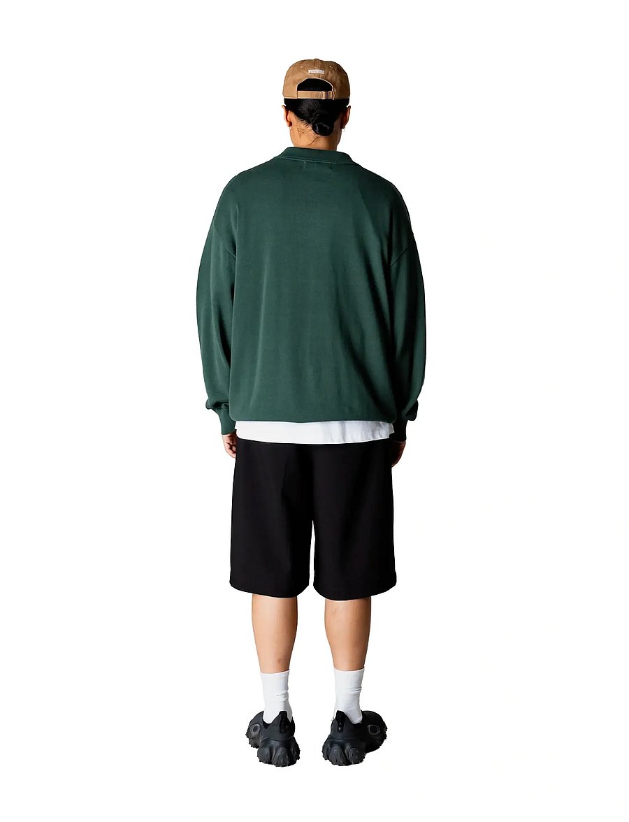 Woodbird - WBDom Gran Polo - langärmelige gestrickte polohemden - pine green - 4