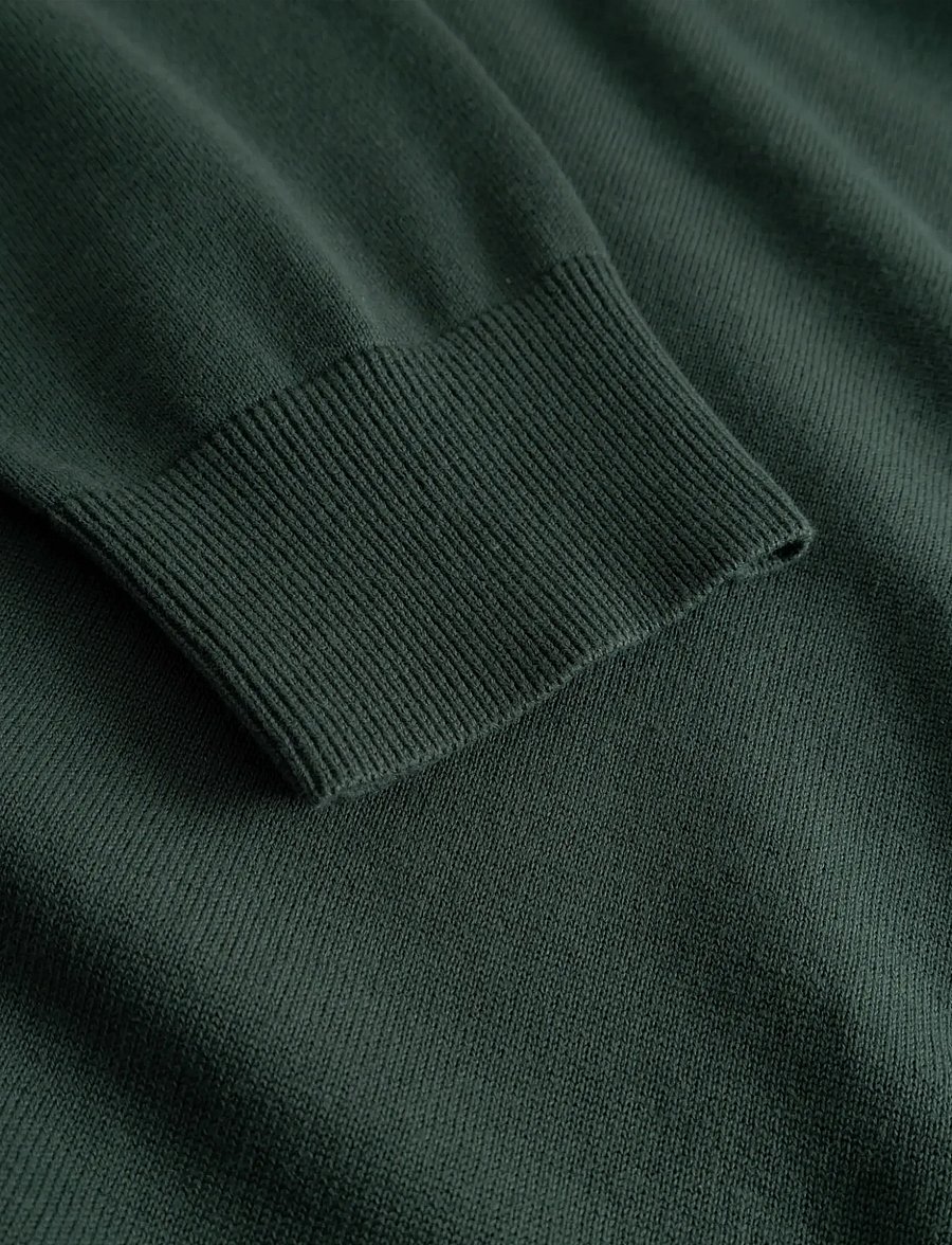 Woodbird - WBDom Gran Polo - langärmelige gestrickte polohemden - pine green - 5