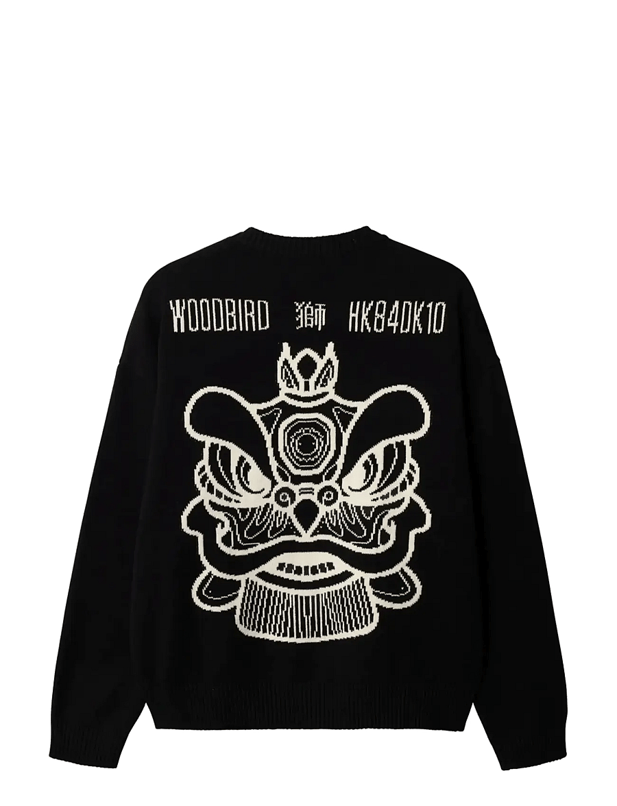 Woodbird - WBKurt Lion Crew - rundhals - black - 2