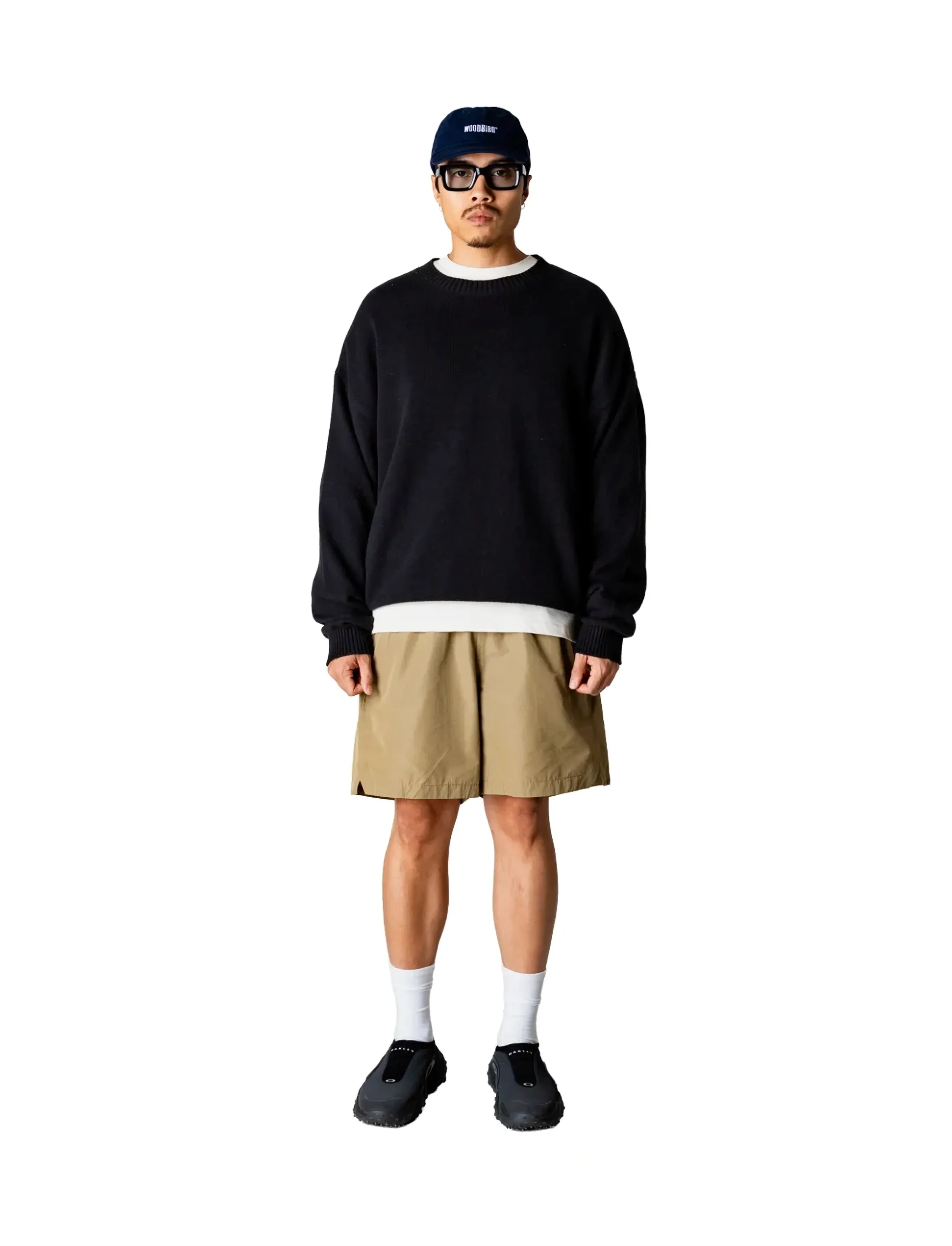 Woodbird Wbkurt Lion Crew, Mænd, Rundhalset Sweater, Sort, Str: XXL