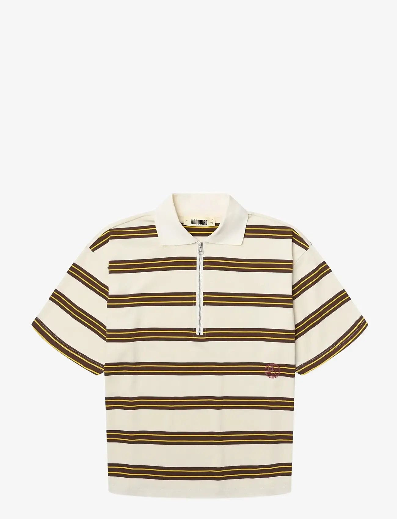 Woodbird - WBNiro SS Zip Polo - poloer - brown-off white - 1