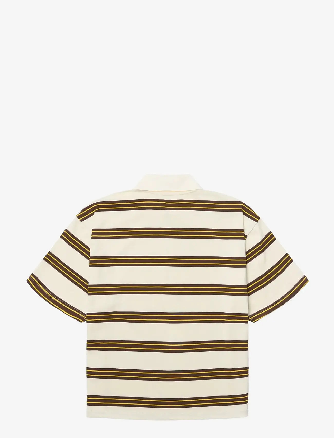 Woodbird - WBNiro SS Zip Polo - poloer - brown-off white - 2