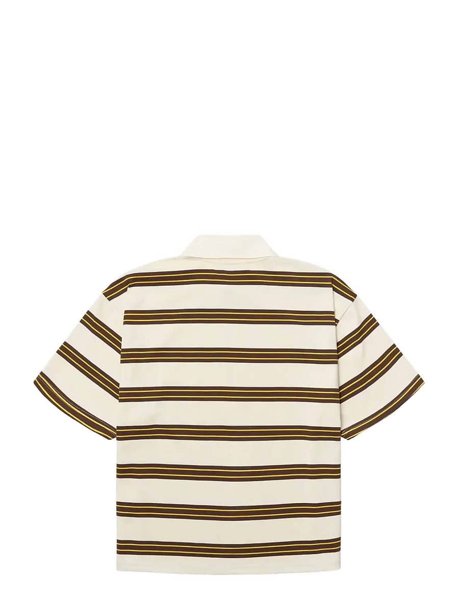Woodbird - WBNiro SS Zip Polo - poloshirts - brown-off white - 2