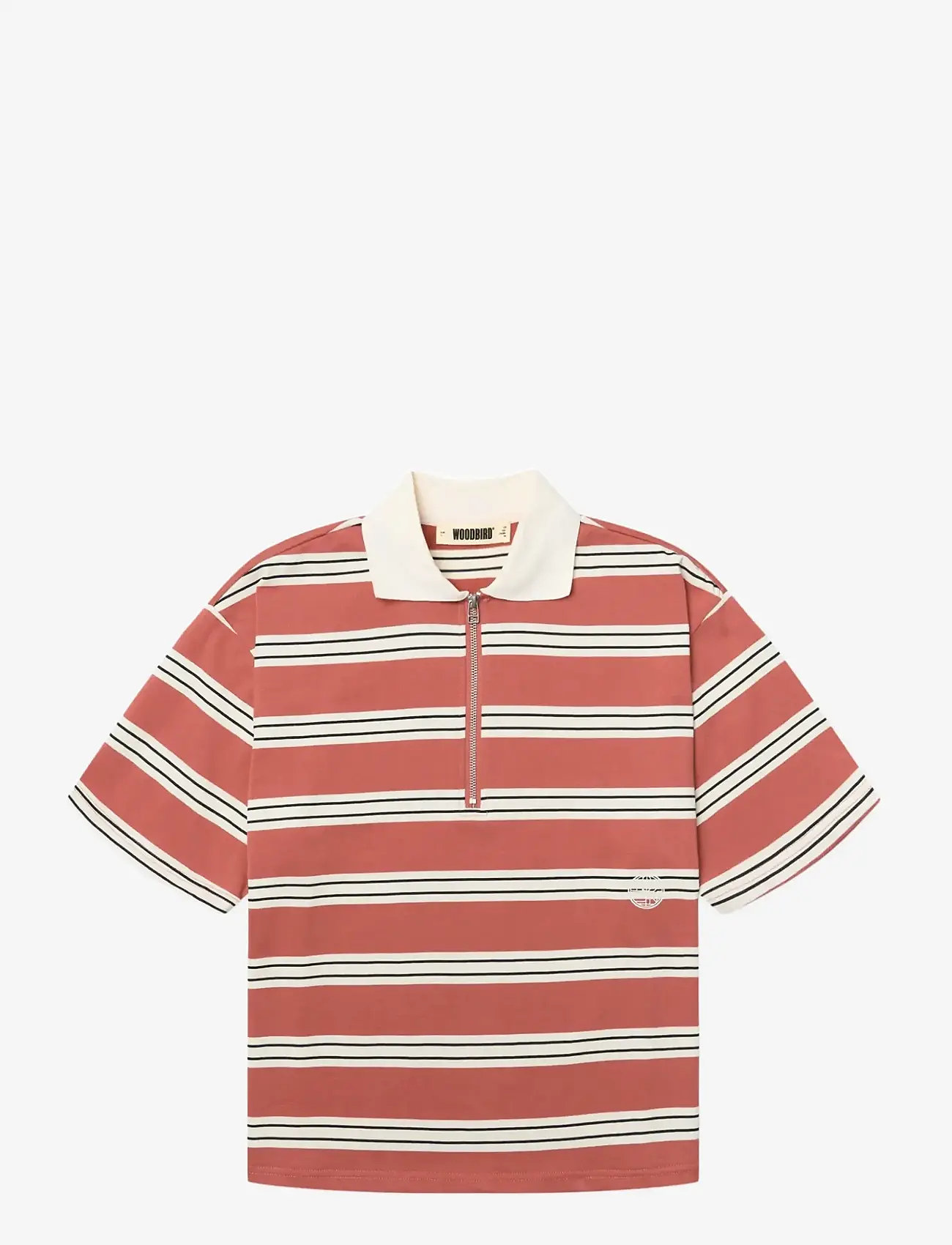 Woodbird - WBNiro SS Zip Polo - poloer - off white-rose - 1