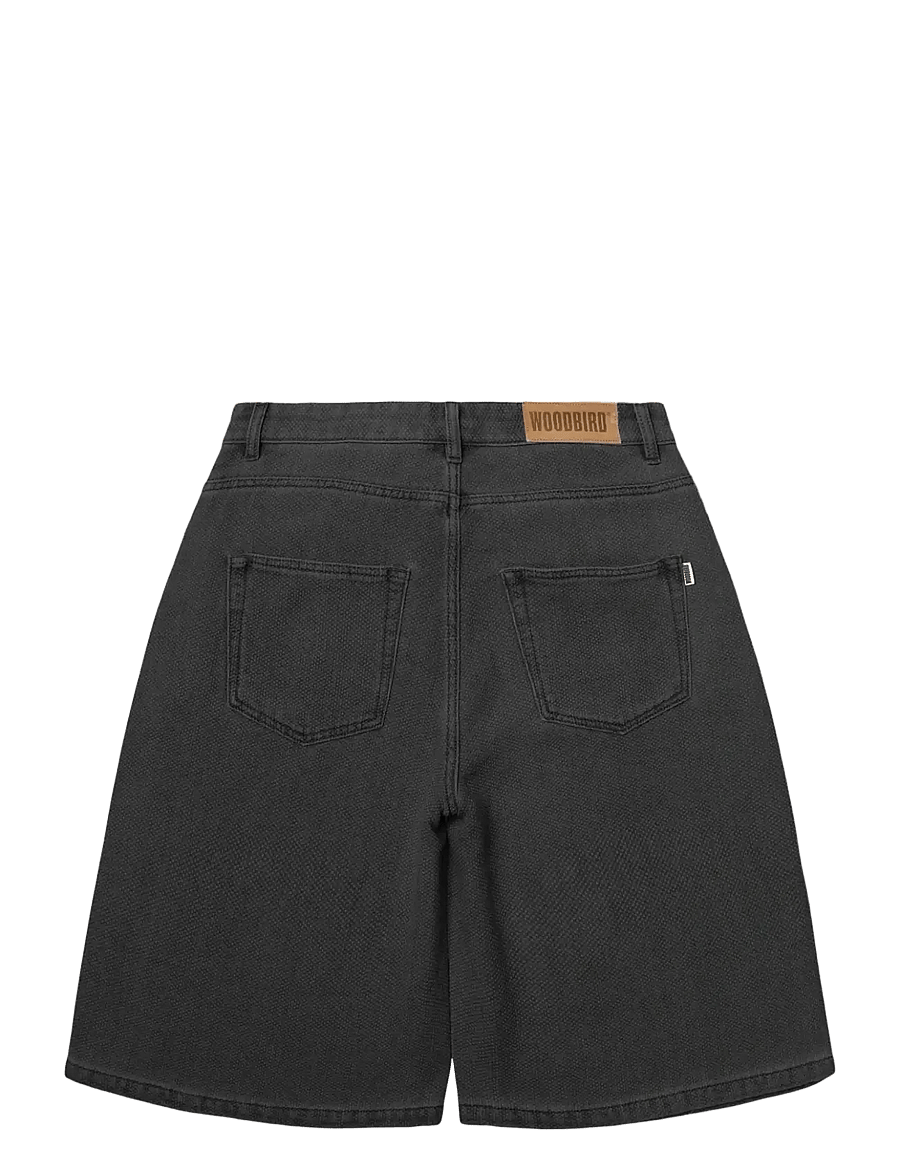 Woodbird - WBYuto Punch Shorts - lühikesed teksapüksid - black - 1