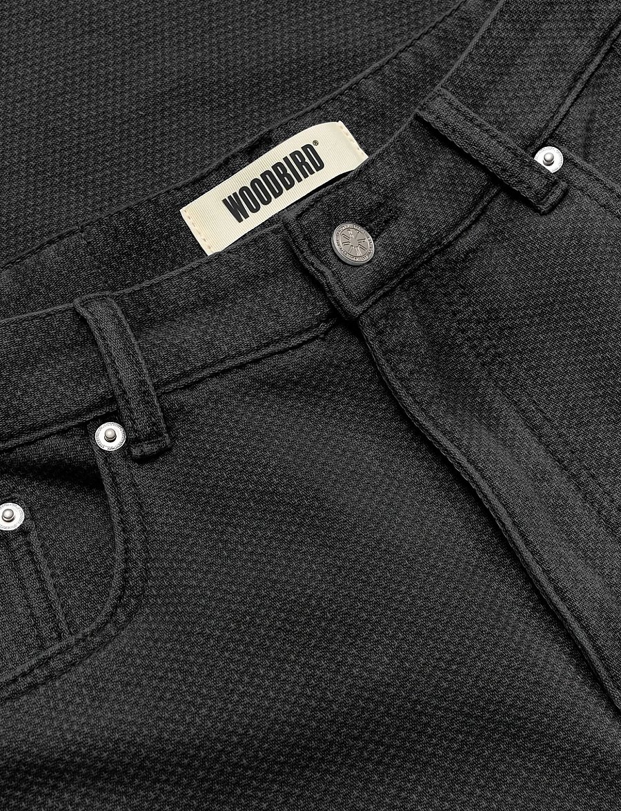 Woodbird - WBYuto Punch Shorts - lühikesed teksapüksid - black - 2