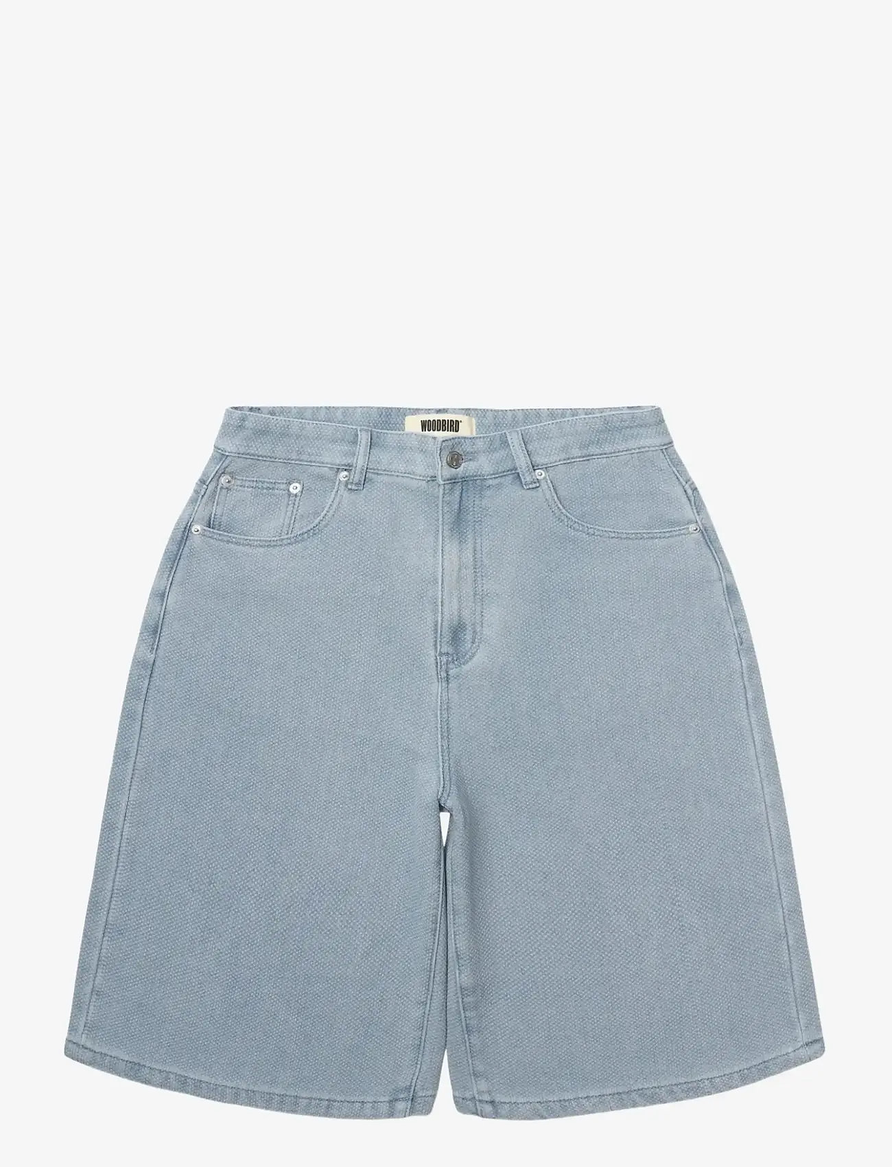 Woodbird - WBYuto Punch Shorts - jorts - light blue - 1