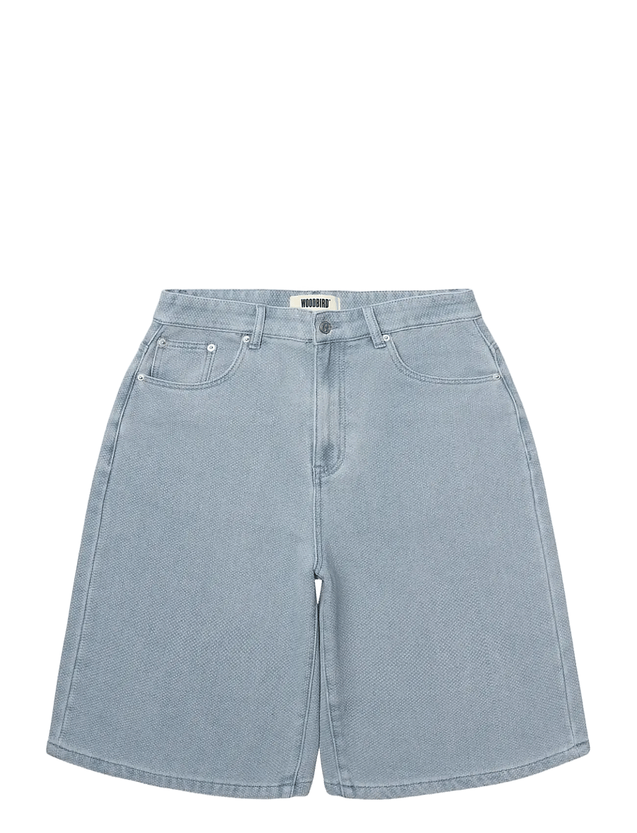 Woodbird - WBYuto Punch Shorts - jorts - light blue - 1