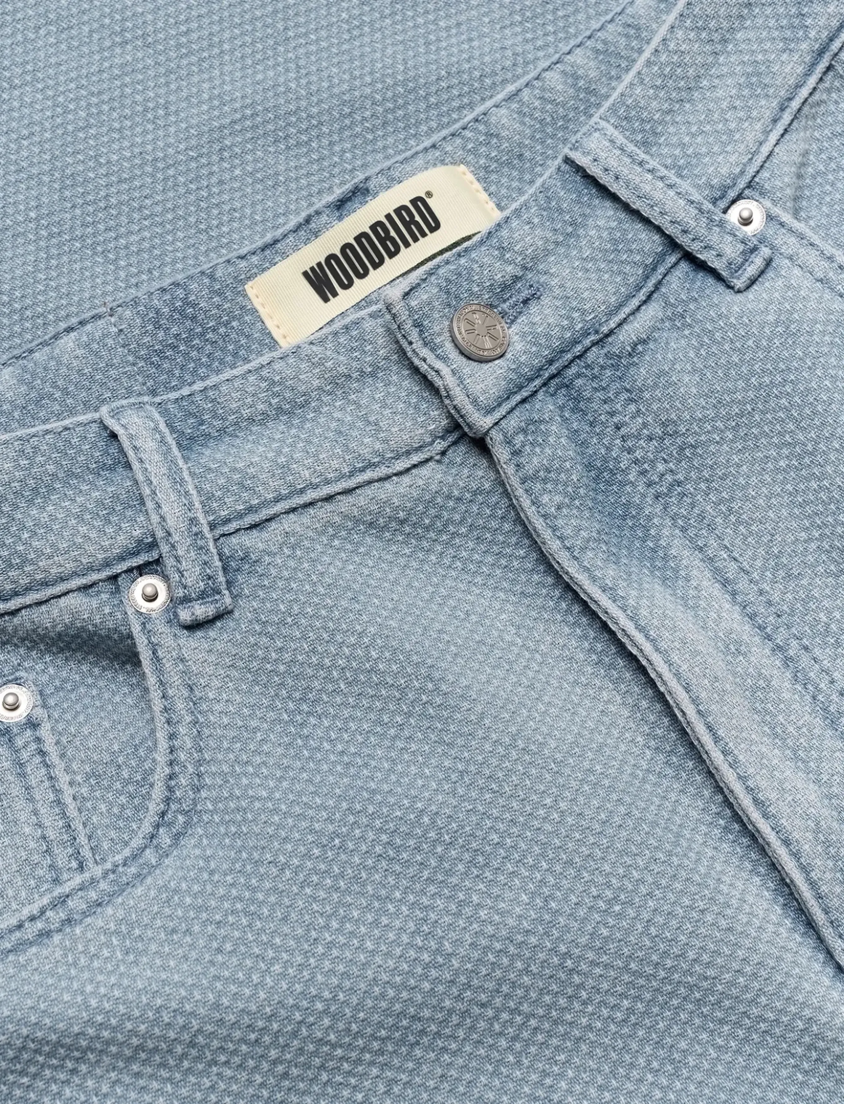 Woodbird - WBYuto Punch Shorts - jorts - light blue - 5