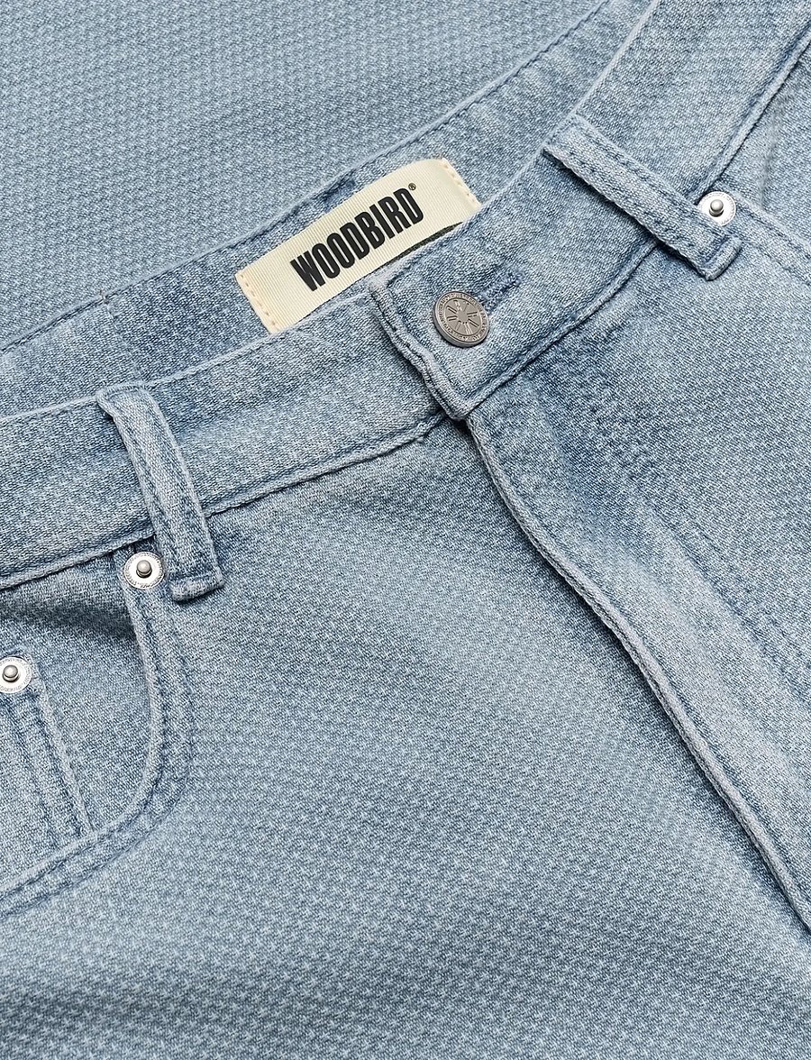 Woodbird - WBYuto Punch Shorts - jorts - light blue - 5