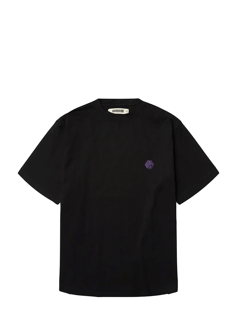 Woodbird - WBBaine Carp Tee - kortærmede t-shirts - black - 1