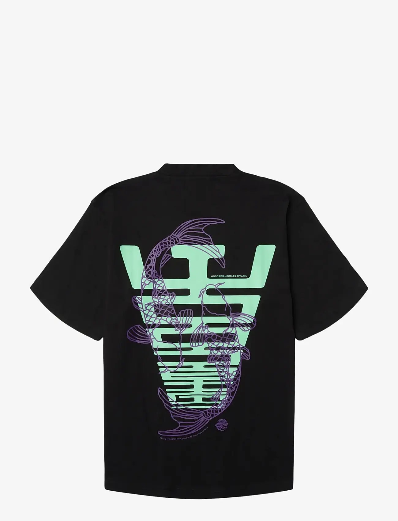 Woodbird - WBBaine Carp Tee - kortærmede t-shirts - black - 2