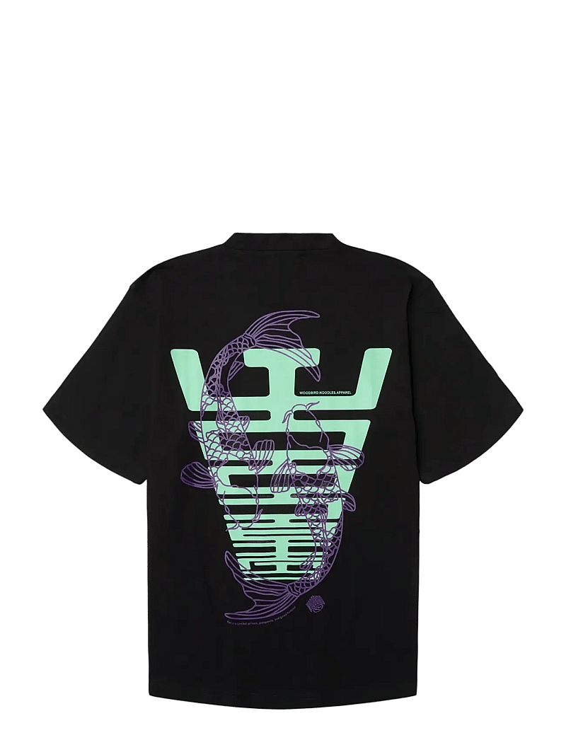 Woodbird - WBBaine Carp Tee - kortærmede t-shirts - black - 2