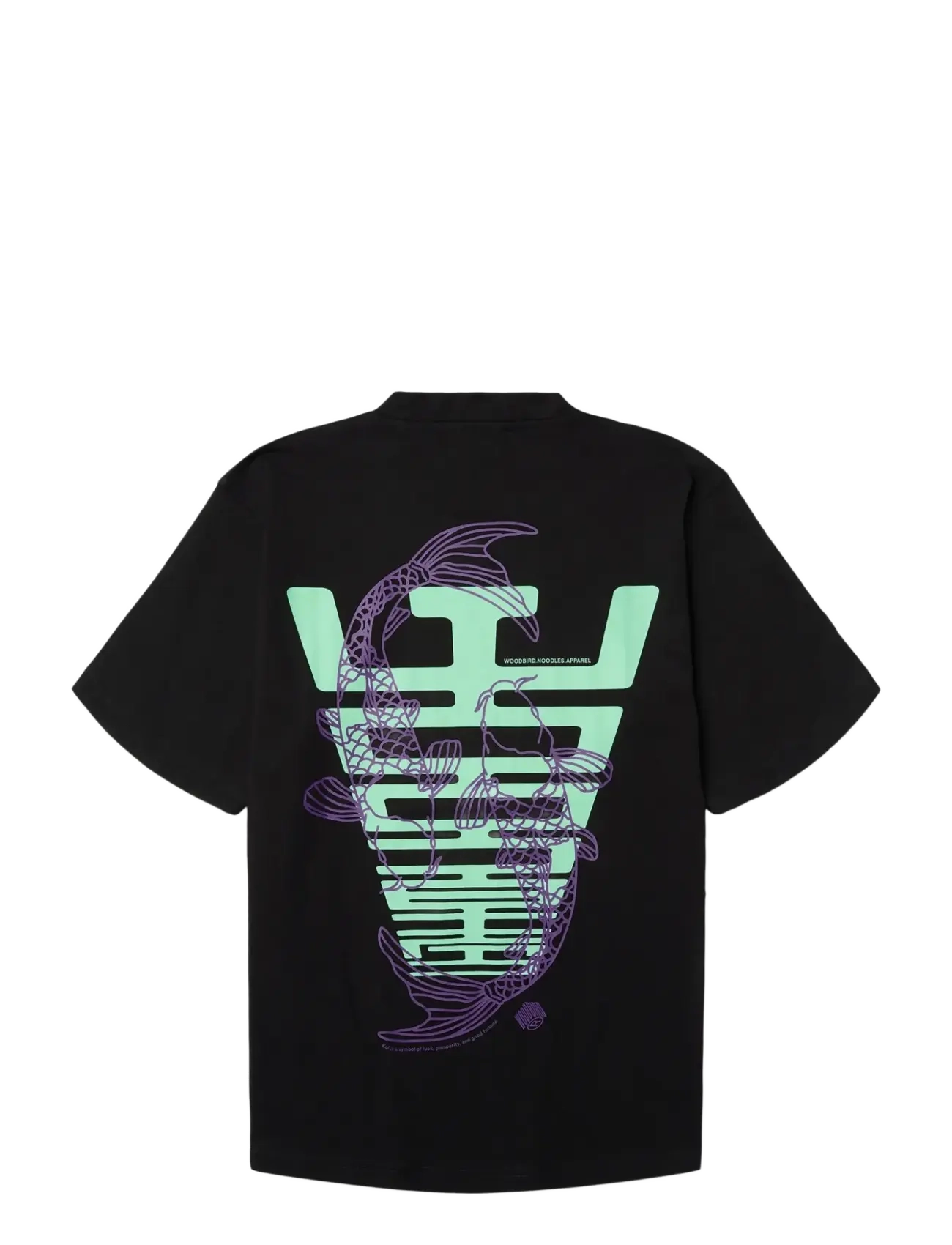 Woodbird - WBBaine Carp Tee - kortærmede t-shirts - black - 2