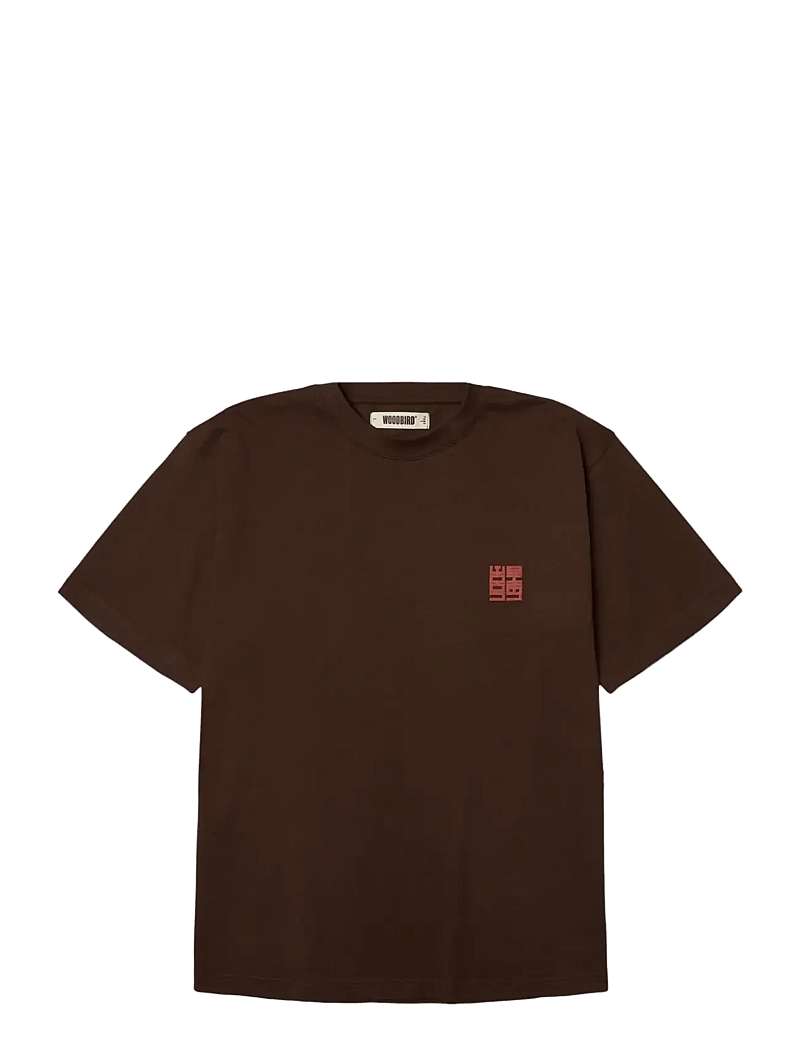 Woodbird - WBBaine Nopa Tee - lühikeste varrukatega t-särgid - dark brown - 1