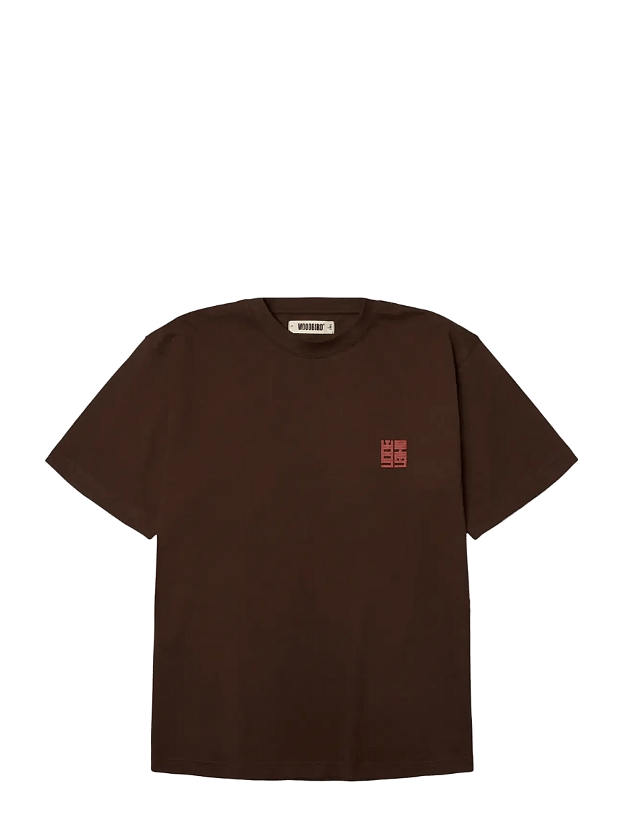 Woodbird - WBBaine Nopa Tee - lühikeste varrukatega t-särgid - dark brown - 1