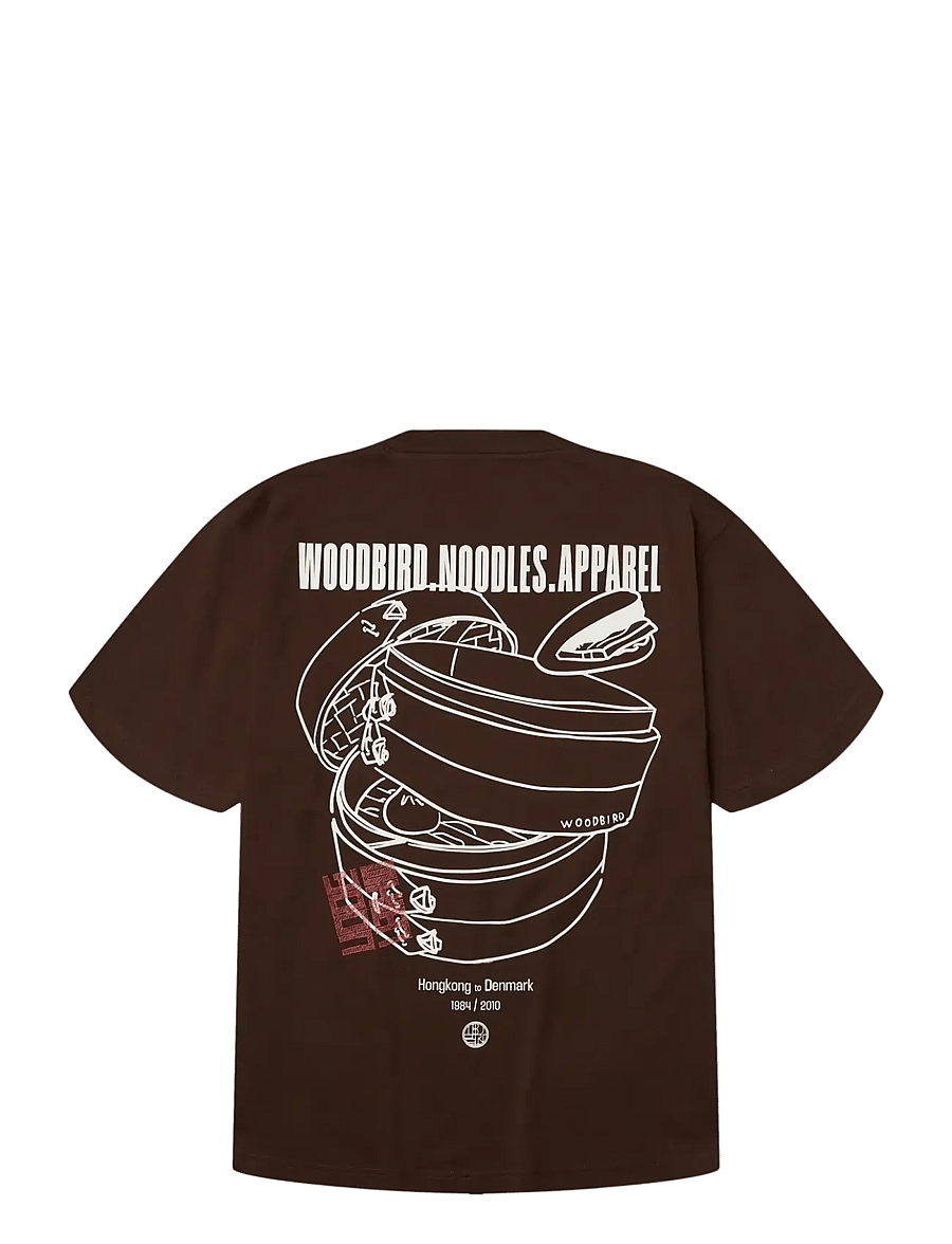 Woodbird - WBBaine Nopa Tee - lühikeste varrukatega t-särgid - dark brown - 2